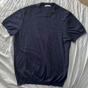 Zara Navy Short Sleeve Tee